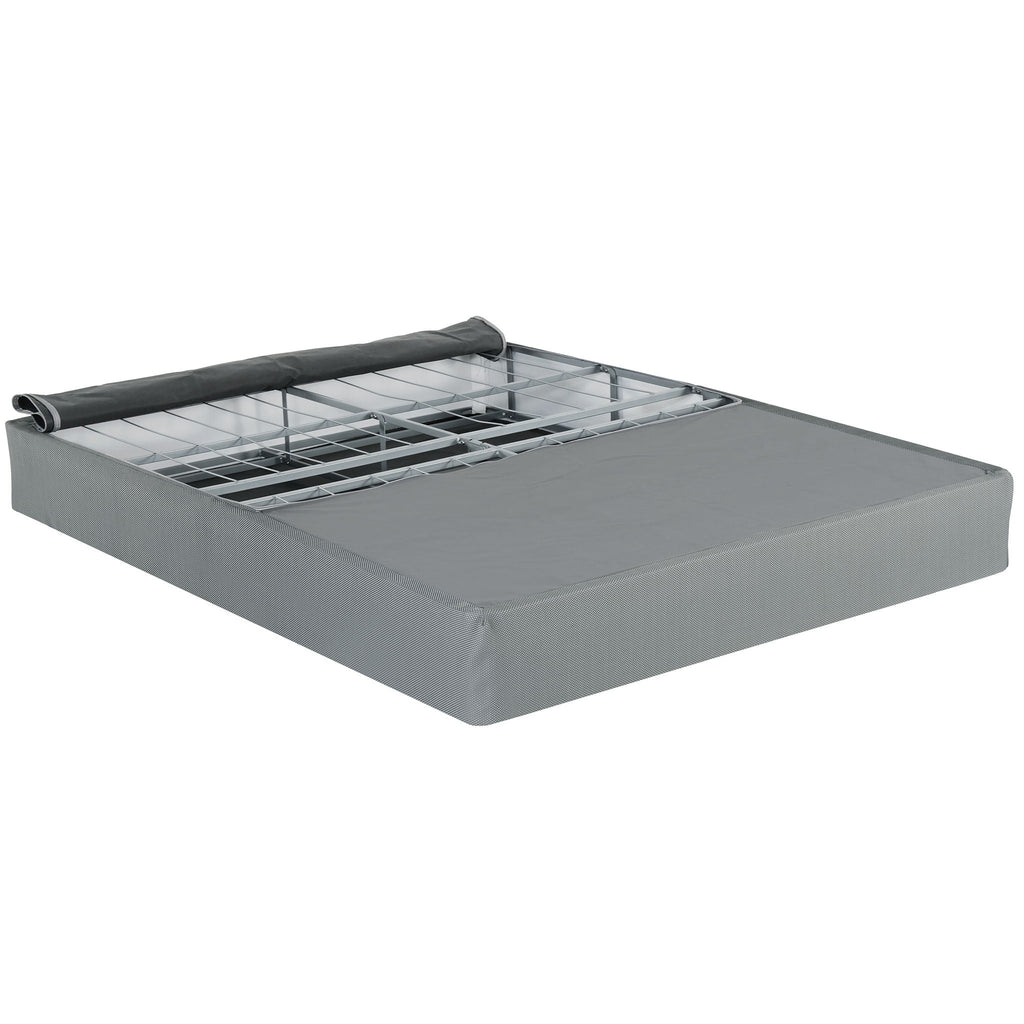 Foldable 9" Twin Size Metal Mattress Box Spring - Gray