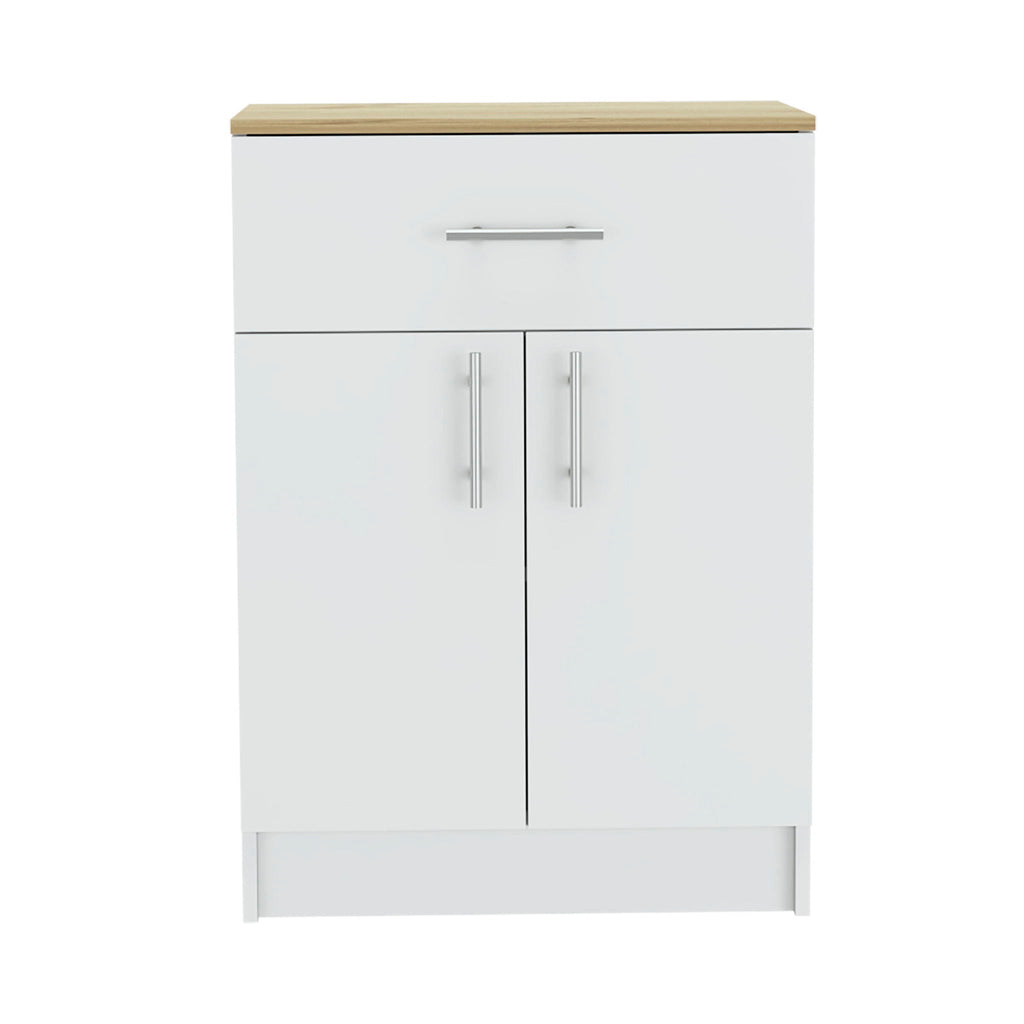 Pantry Organizer Cabinet One Drawer, Two Interior Shelves, Two Doors -