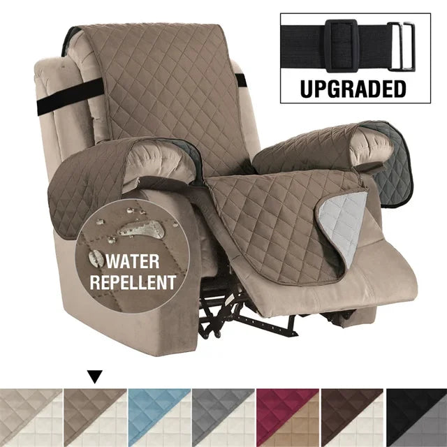 Waterproof Recliner Cover Snap Fixed Pet Dog Kids Sofa Mat Couch Slipcovers