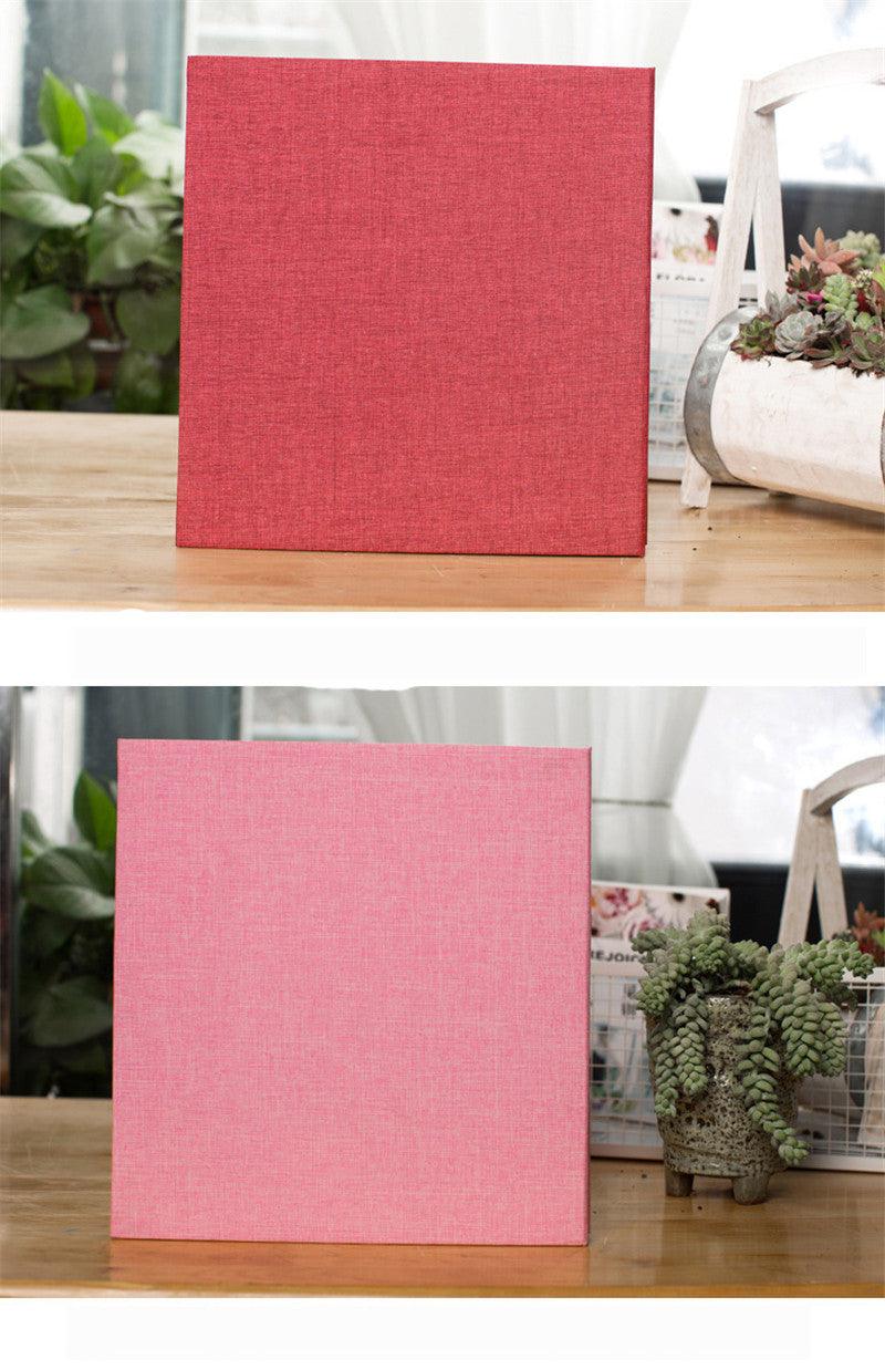 16-inch 20 Pages Self Adhesive Photo Album DIY Scrapbook Rustic Linen Cloth Cover Personalize Album for Wedding Memory Album  Home Decor House Decoration DIY Memorable Gifts For Loved Ones