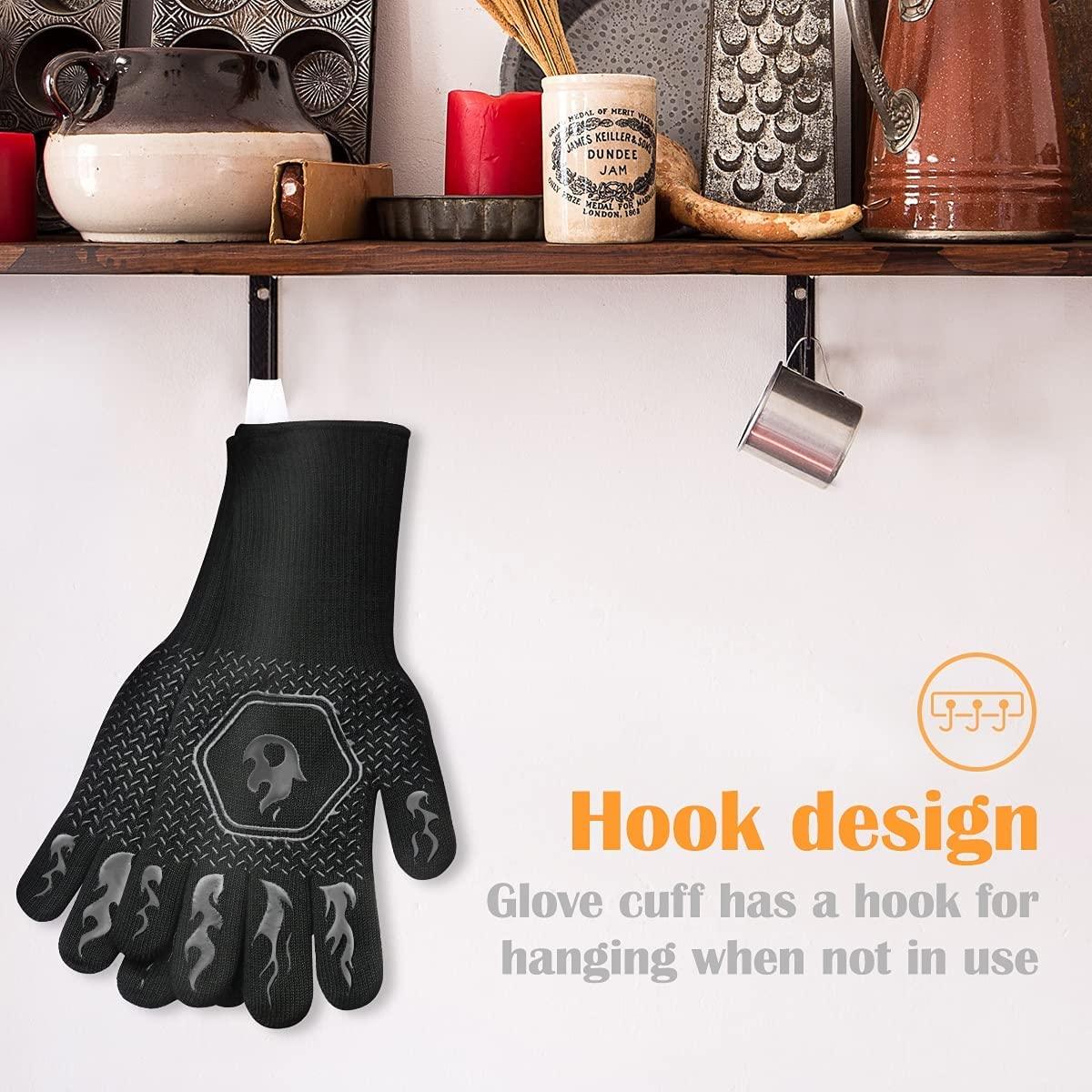 1PC 1472 Degrees Extreme Heat Resistant Grilling Glovees