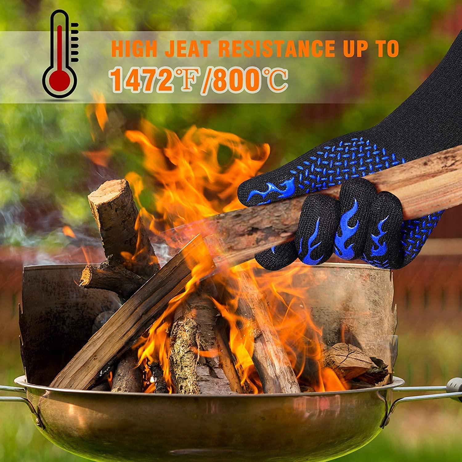 1PC 1472 Degrees Extreme Heat Resistant Grilling Glovees