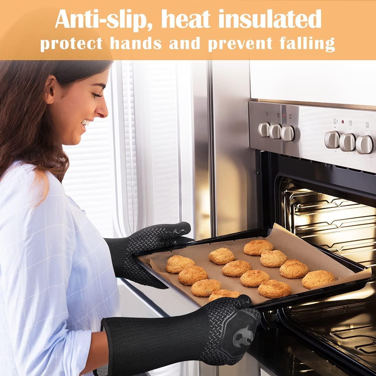 1PC 1472 Degrees Extreme Heat Resistant Grilling Glovees
