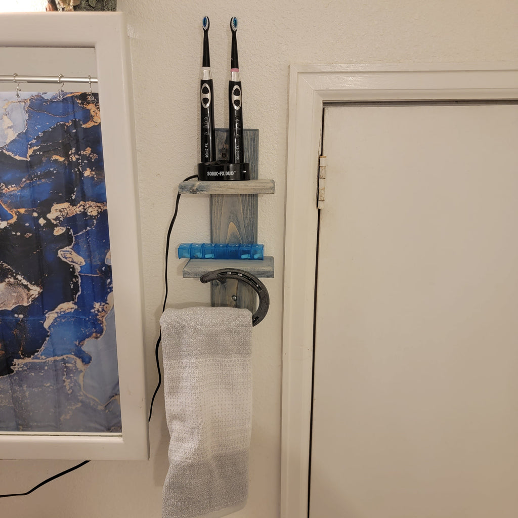The Wrangler Hand Towel Rack: Single Horseshoe Series