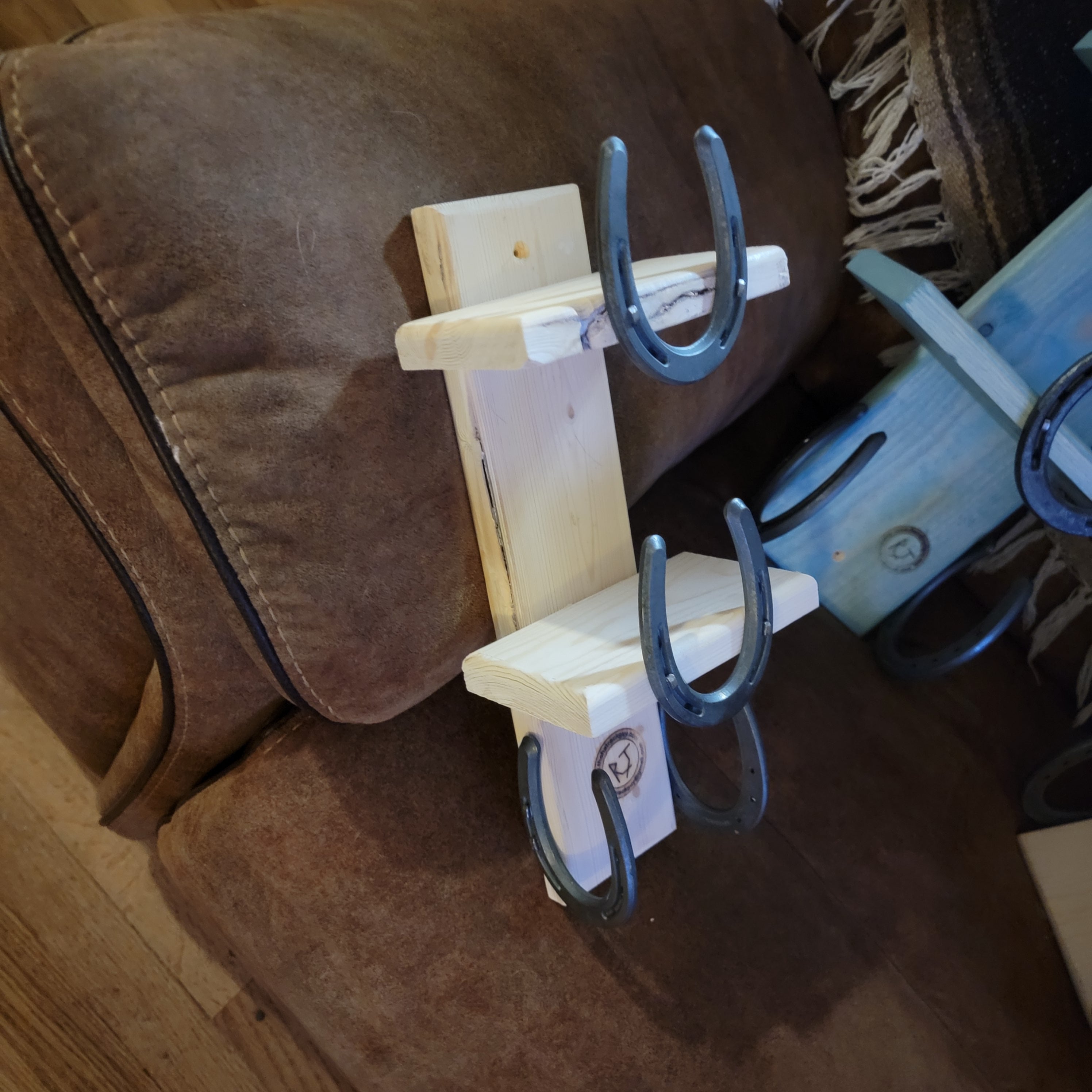 The Homestead Hand Towel Rack: Quad Horseshoe Series