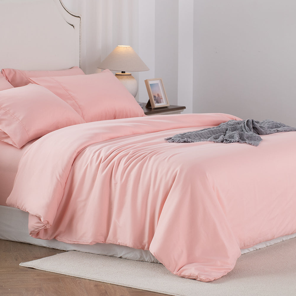 Kasentex Spring Duvet Cover Bedding Set with Duvet Cover, Pillowcase, Fitted Sheet, Hypoallergenic and Breathable, Room Decor, Graduation Gifts