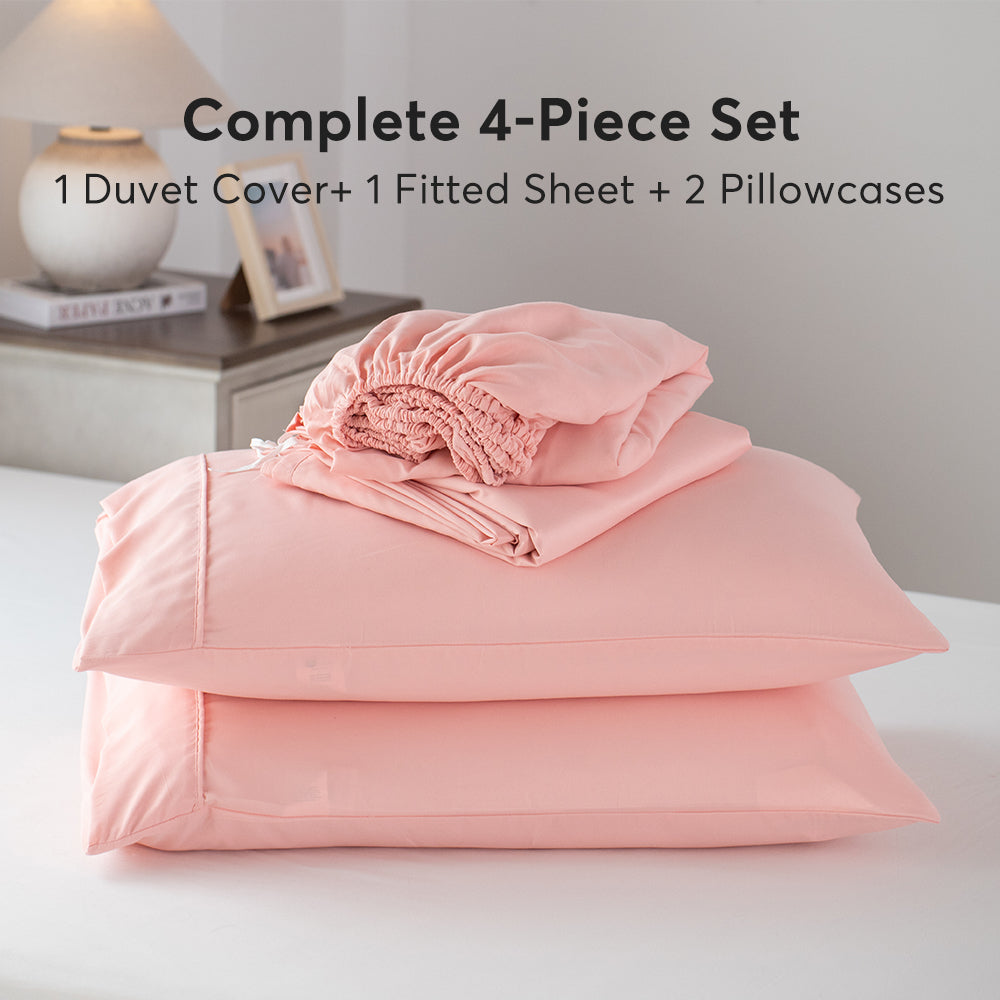 Kasentex Spring Duvet Cover Bedding Set with Duvet Cover, Pillowcase, Fitted Sheet, Hypoallergenic and Breathable, Room Decor, Graduation Gifts