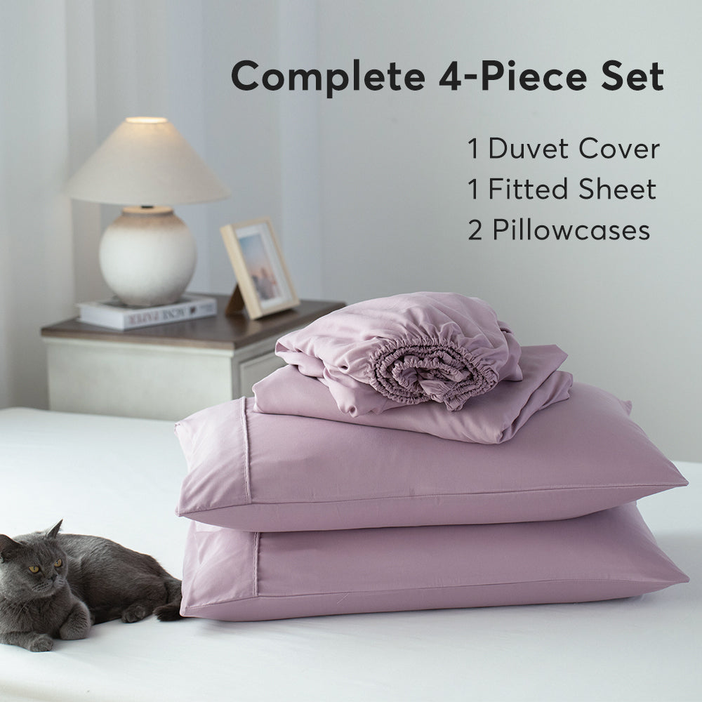 Kasentex Spring Duvet Cover Bedding Set with Duvet Cover, Pillowcase, Fitted Sheet, Hypoallergenic and Breathable, Room Decor, Graduation Gifts