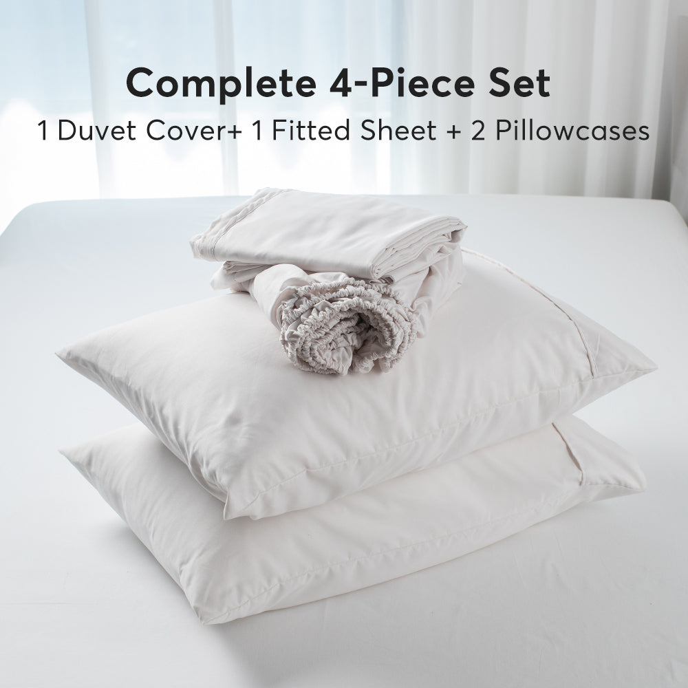 Kasentex Spring Duvet Cover Bedding Set with Duvet Cover, Pillowcase, Fitted Sheet, Hypoallergenic and Breathable, Room Decor, Graduation Gifts