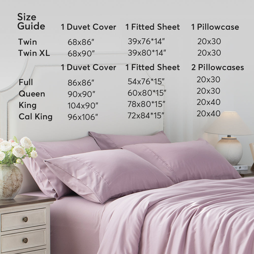 Kasentex Spring Duvet Cover Bedding Set with Duvet Cover, Pillowcase, Fitted Sheet, Hypoallergenic and Breathable, Room Decor, Graduation Gifts