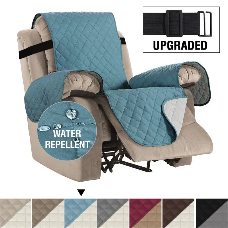Waterproof Recliner Cover Snap Fixed Pet Dog Kids Sofa Mat Couch Slipcovers