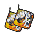 Golf Clubs, Ball and Glove Pot Holders - Set of 2 Decorative Kitchen Helpers | Made in the USA 6070PTHD