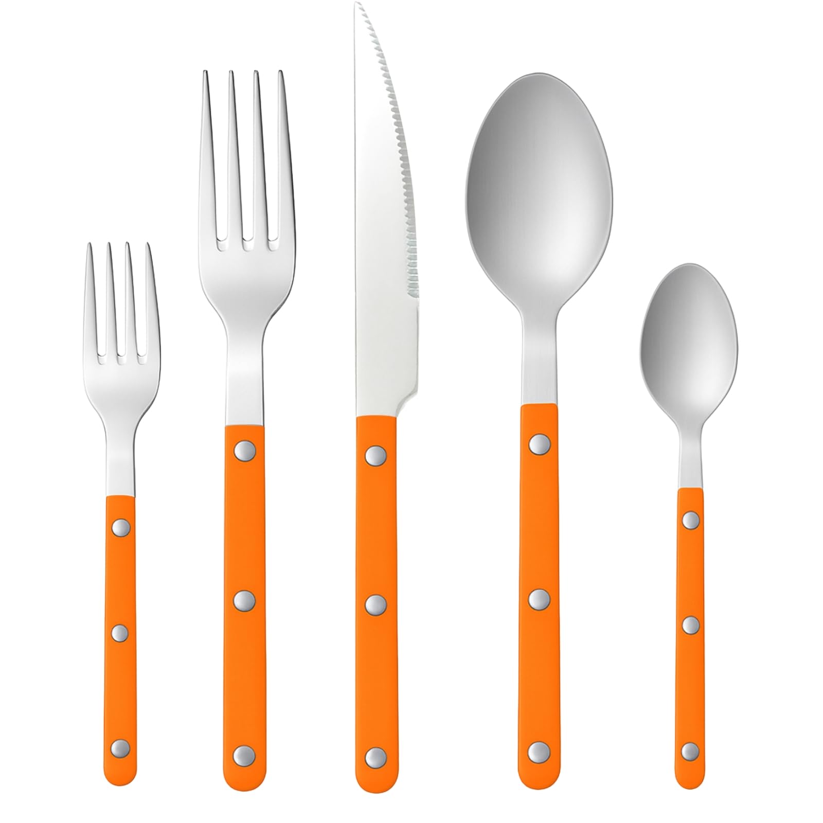 Khen 20-Piece Cutlery Set with Dinner Knives, Forks, Spoons, Salad Forks & Teaspoons