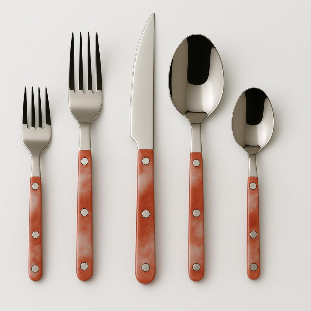 Khen 20-Piece Cutlery Set with Dinner Knives, Forks, Spoons, Salad Forks & Teaspoons
