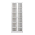 Industrial Metal Kitchen Pantry Cabinet With Adjustable Shelves - White