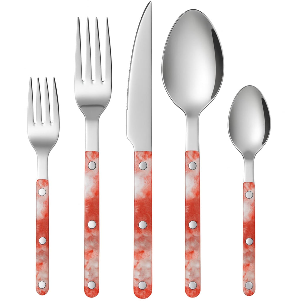 Khen 20-Piece Cutlery Set with Dinner Knives, Forks, Spoons, Salad Forks & Teaspoons
