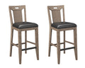 Slat Back Bar Stools (Set of 2) - Brown