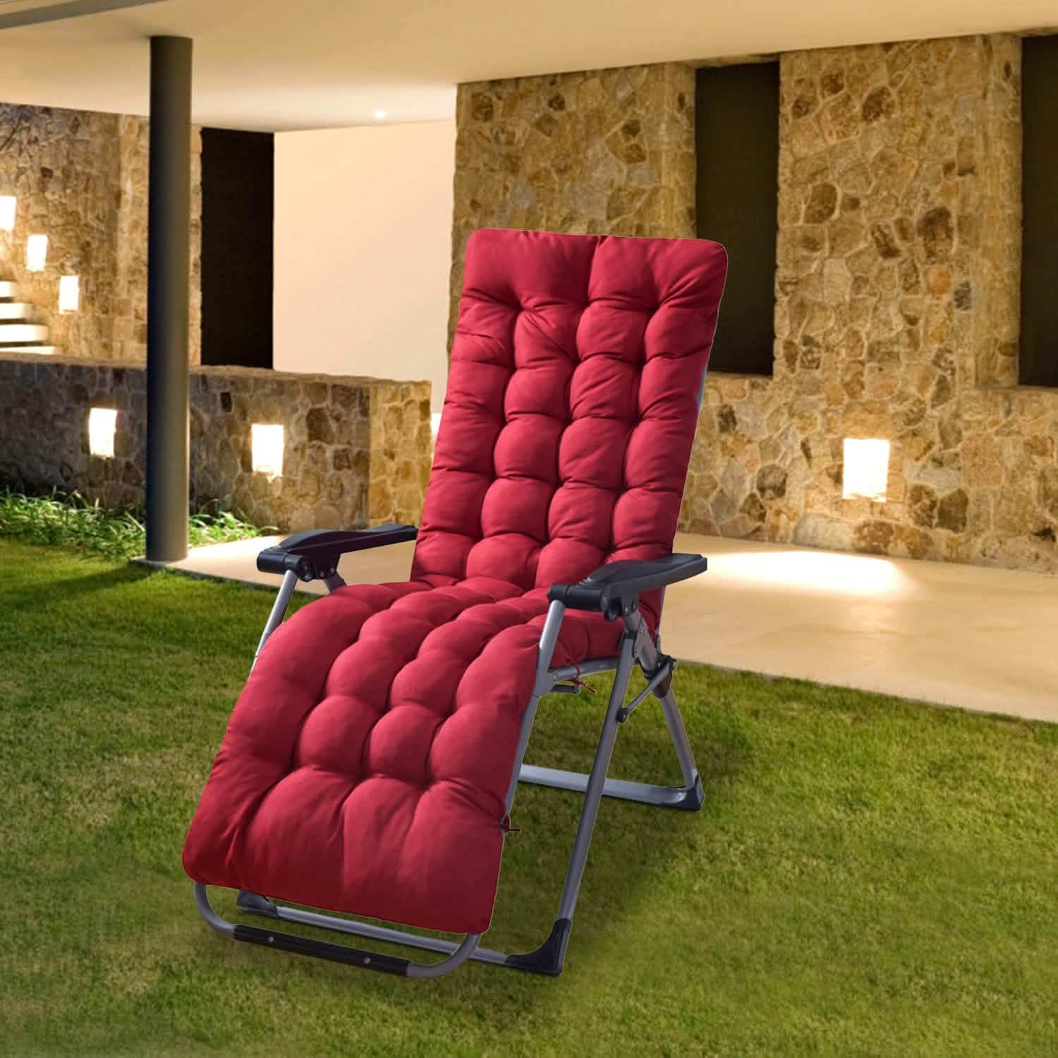 67x22in Chaise Lounger Cushion Recliner Rocking Chair Sofa