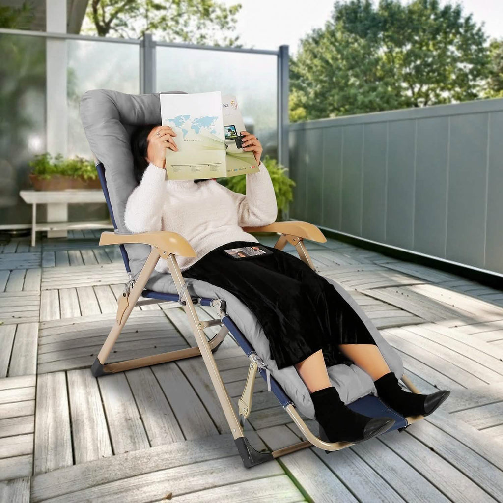 67x22in Chaise Lounger Cushion Recliner Rocking Chair Sofa