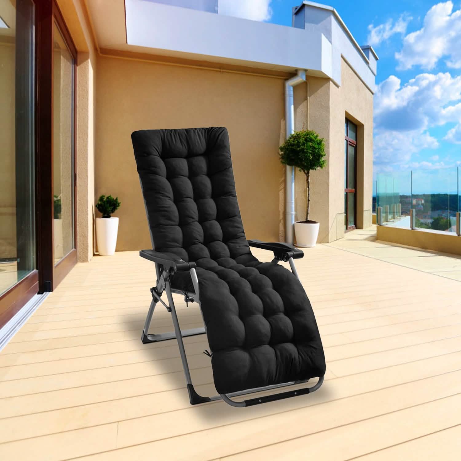 67x22in Chaise Lounger Cushion Recliner Rocking Chair Sofa