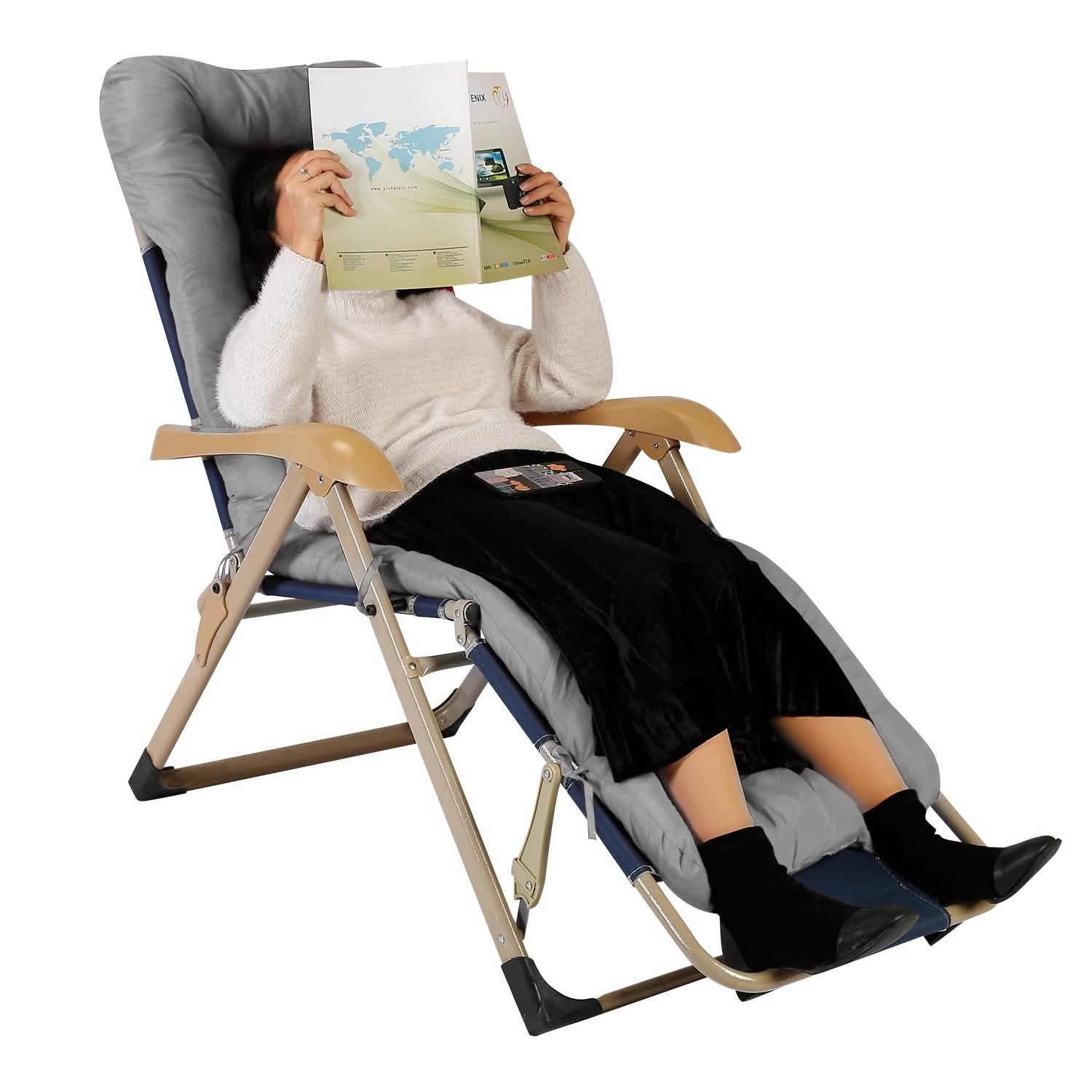 67x22in Chaise Lounger Cushion Recliner Rocking Chair Sofa