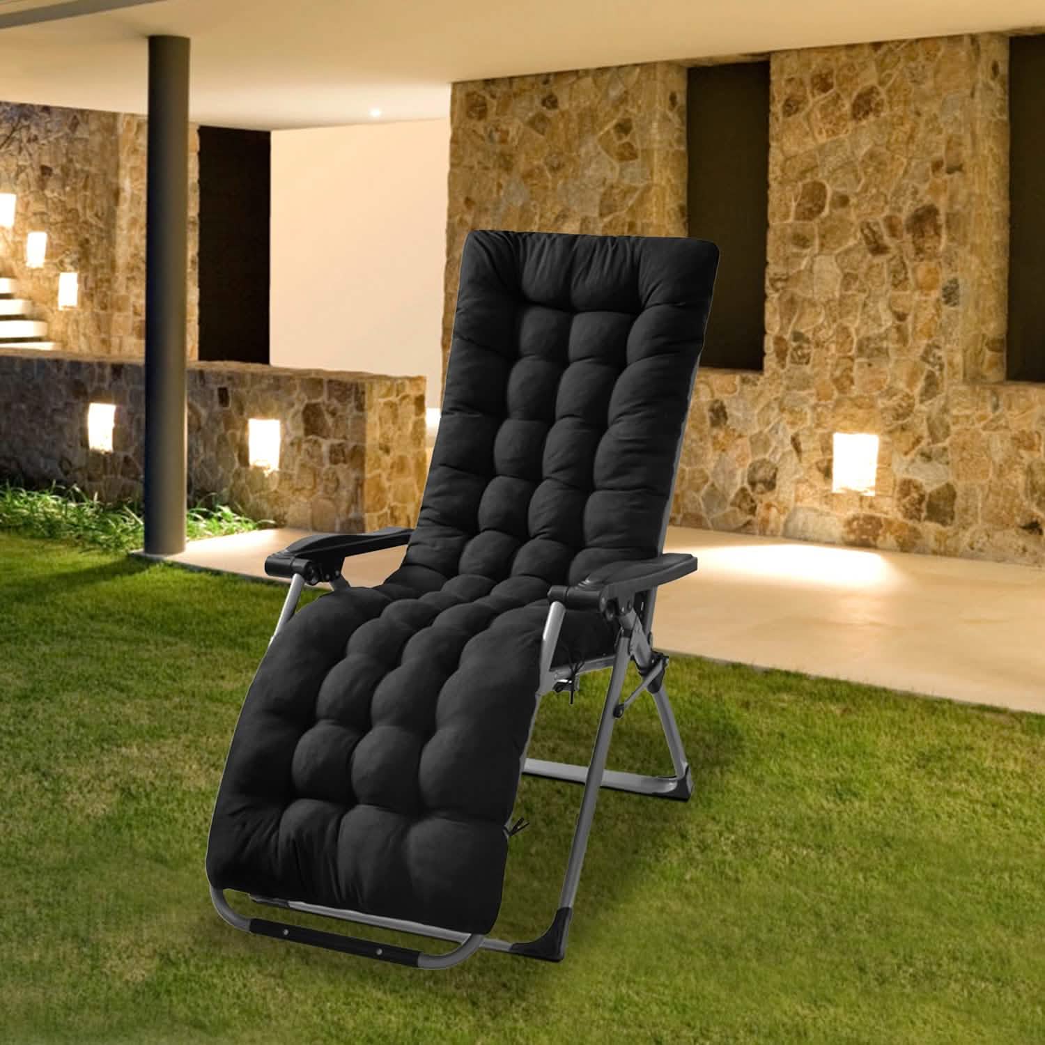 67x22in Chaise Lounger Cushion Recliner Rocking Chair Sofa
