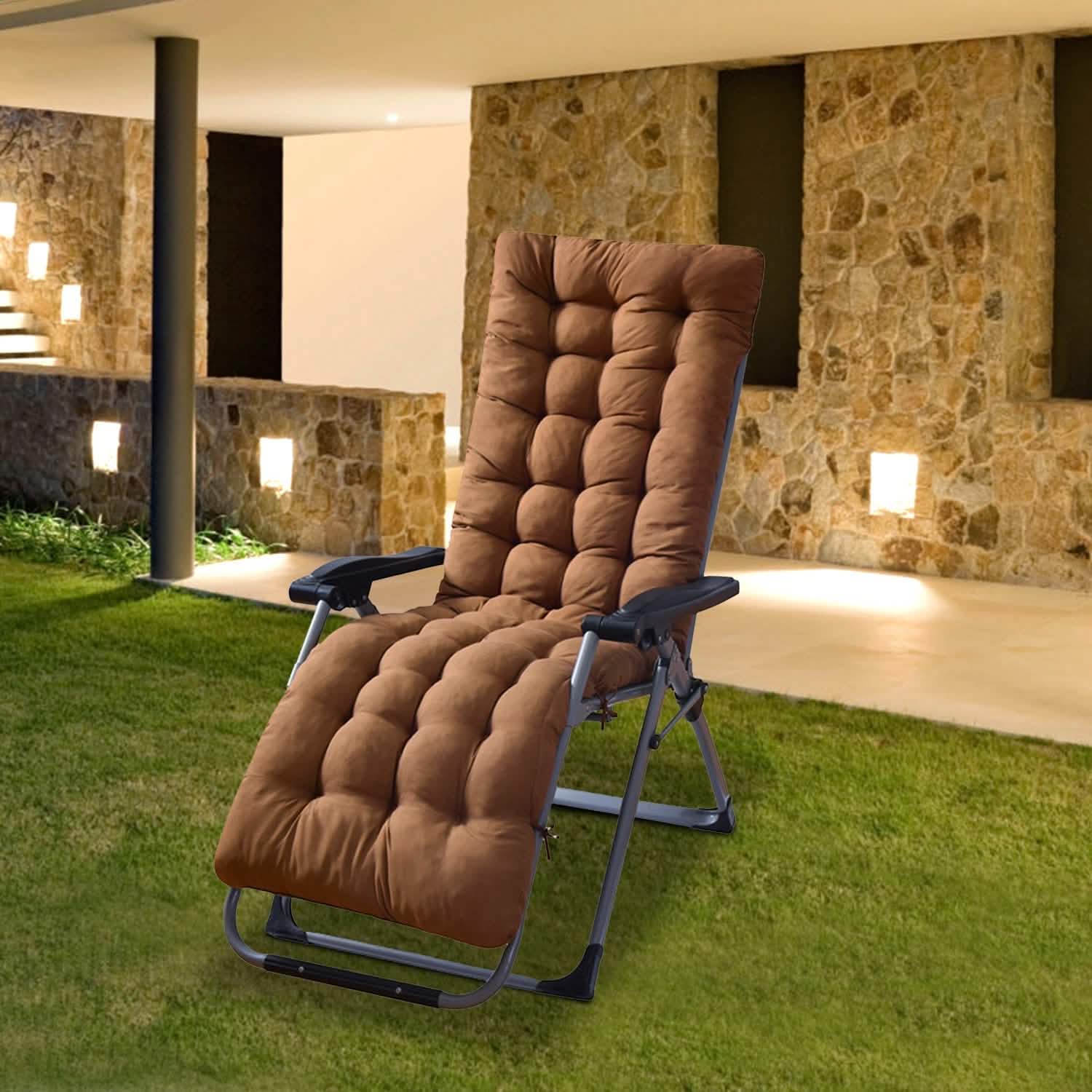 67x22in Chaise Lounger Cushion Recliner Rocking Chair Sofa