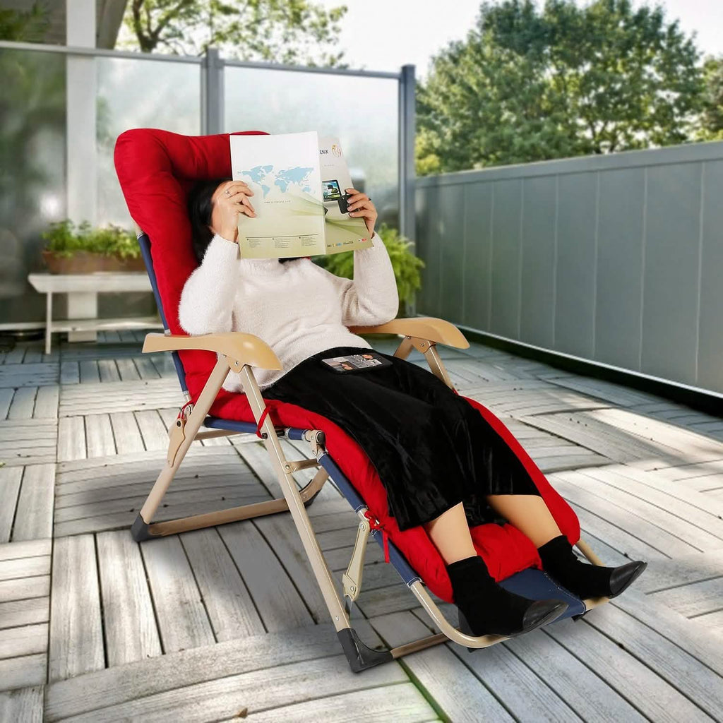 67x22in Chaise Lounger Cushion Recliner Rocking Chair Sofa