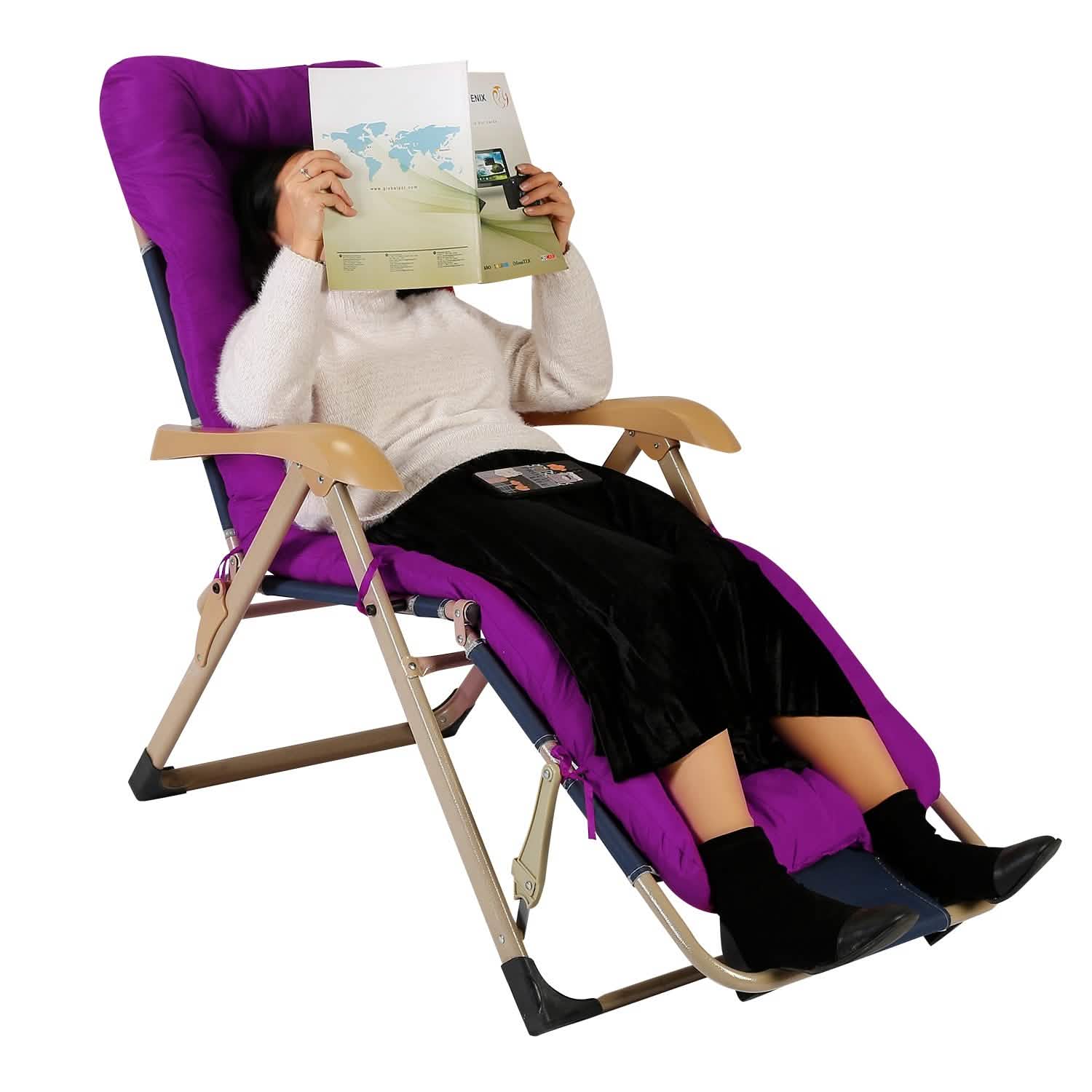 67x22in Chaise Lounger Cushion Recliner Rocking Chair Sofa
