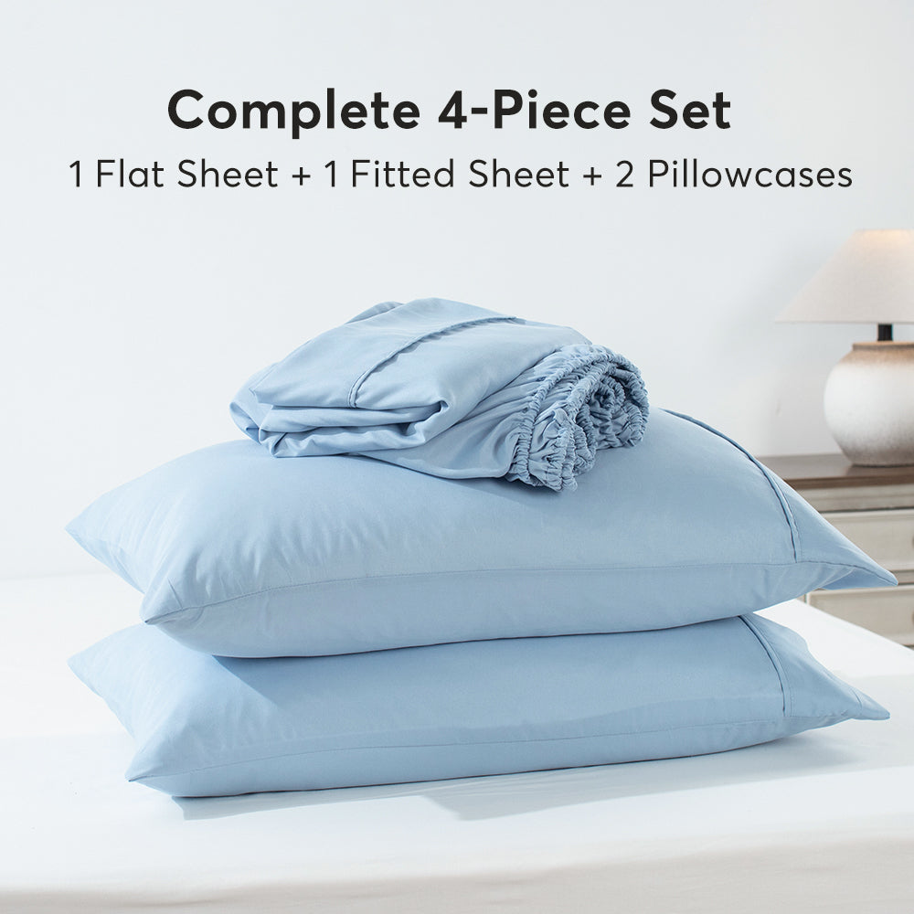 Kasentex Spring Soft Sheet Bedding Set in Deep Pocket, Hypoallergenic and Breathable, Room Decor, Graduation Gifts