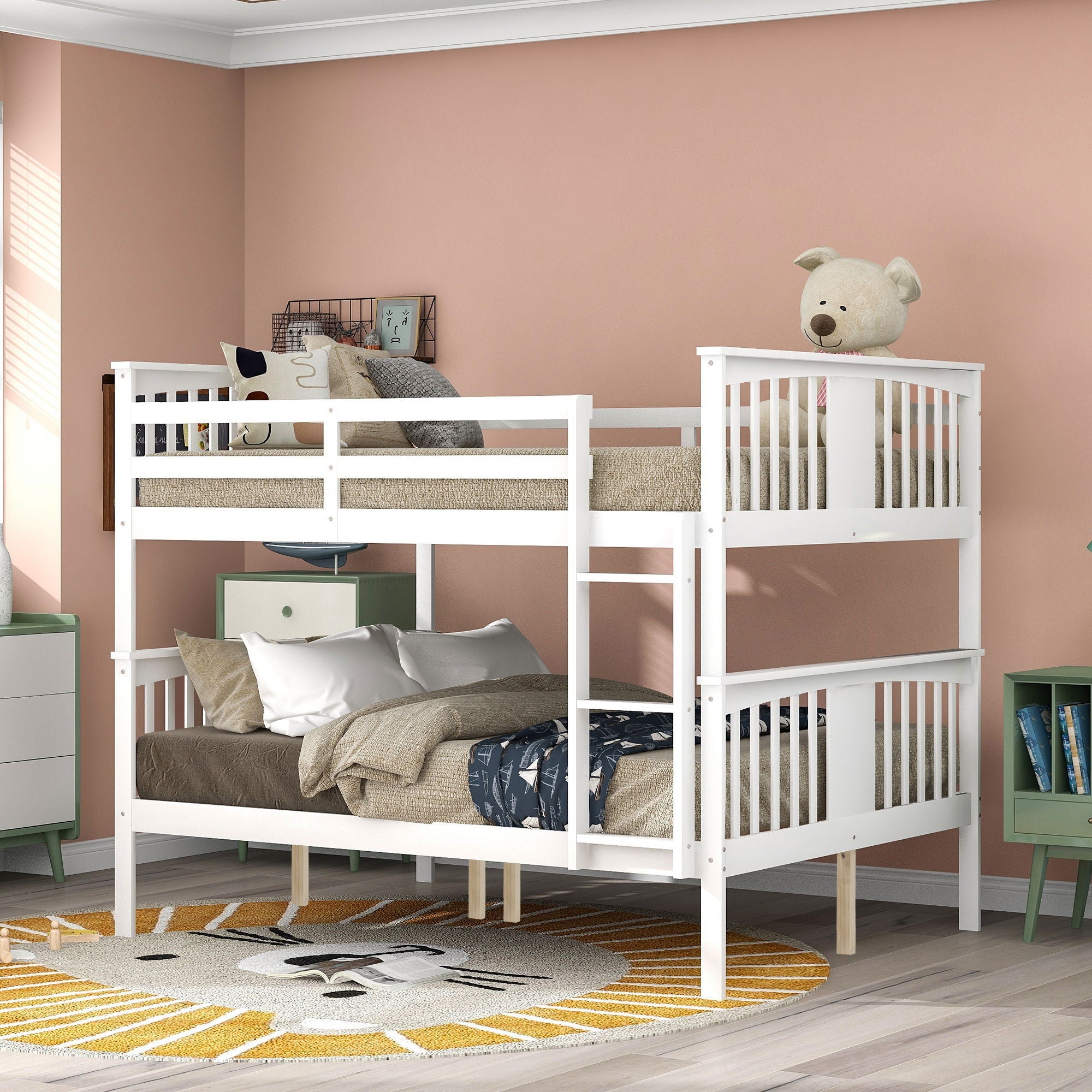 Bunk Bed With Ladder For Bedroom