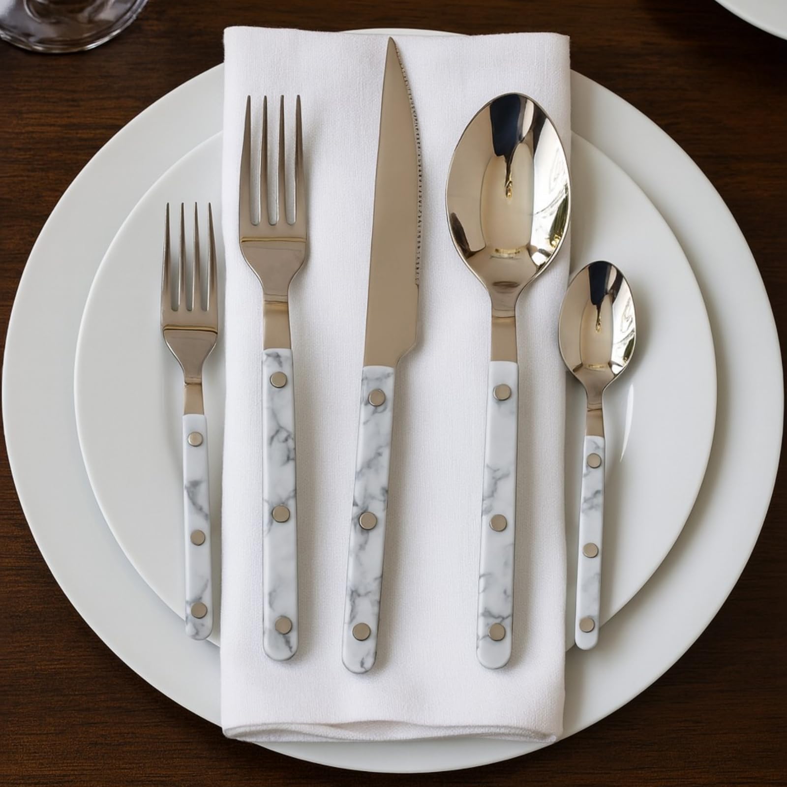 Khen 20-Piece Cutlery Set – Includes Dinner Knives, Forks, Spoons