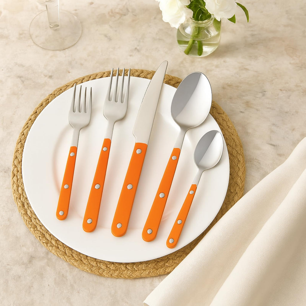 Khen 20-Piece Cutlery Set with Dinner Knives, Forks, Spoons, Salad Forks & Teaspoons