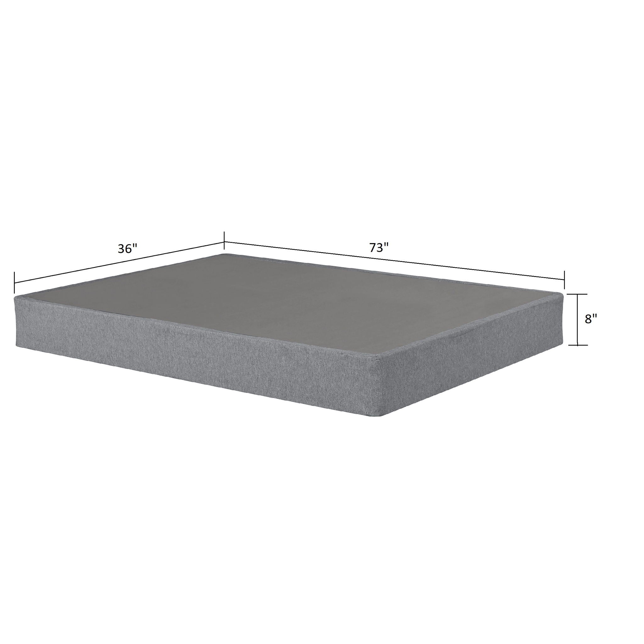 Foldable 9" Twin Size Metal Mattress Box Spring - Gray