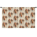Saddle Print Window Curtain Drapes 52"x63" Made in America