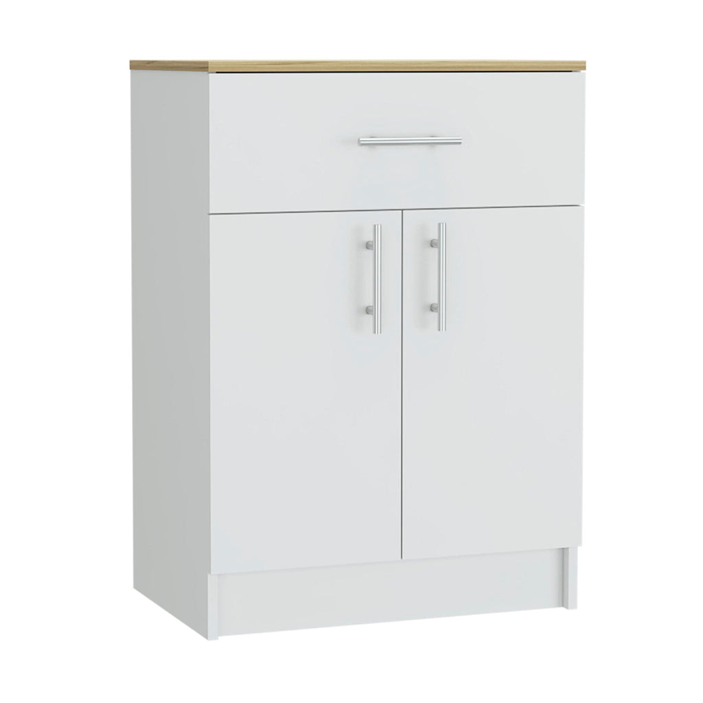 Pantry Organizer Cabinet One Drawer, Two Interior Shelves, Two Doors -