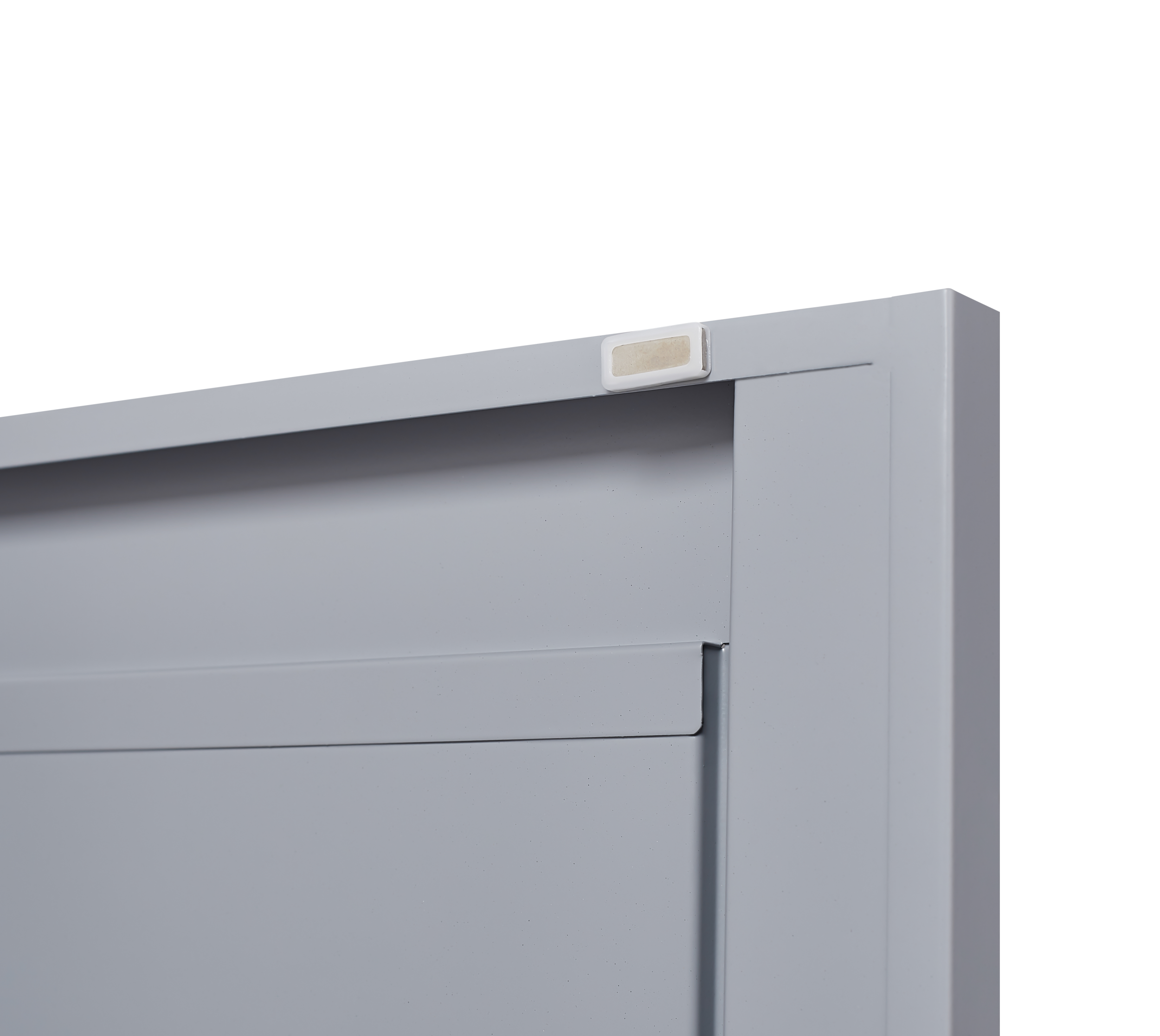 Grey metal kitchen storage cabinet, kitchen pantry storage cabinet