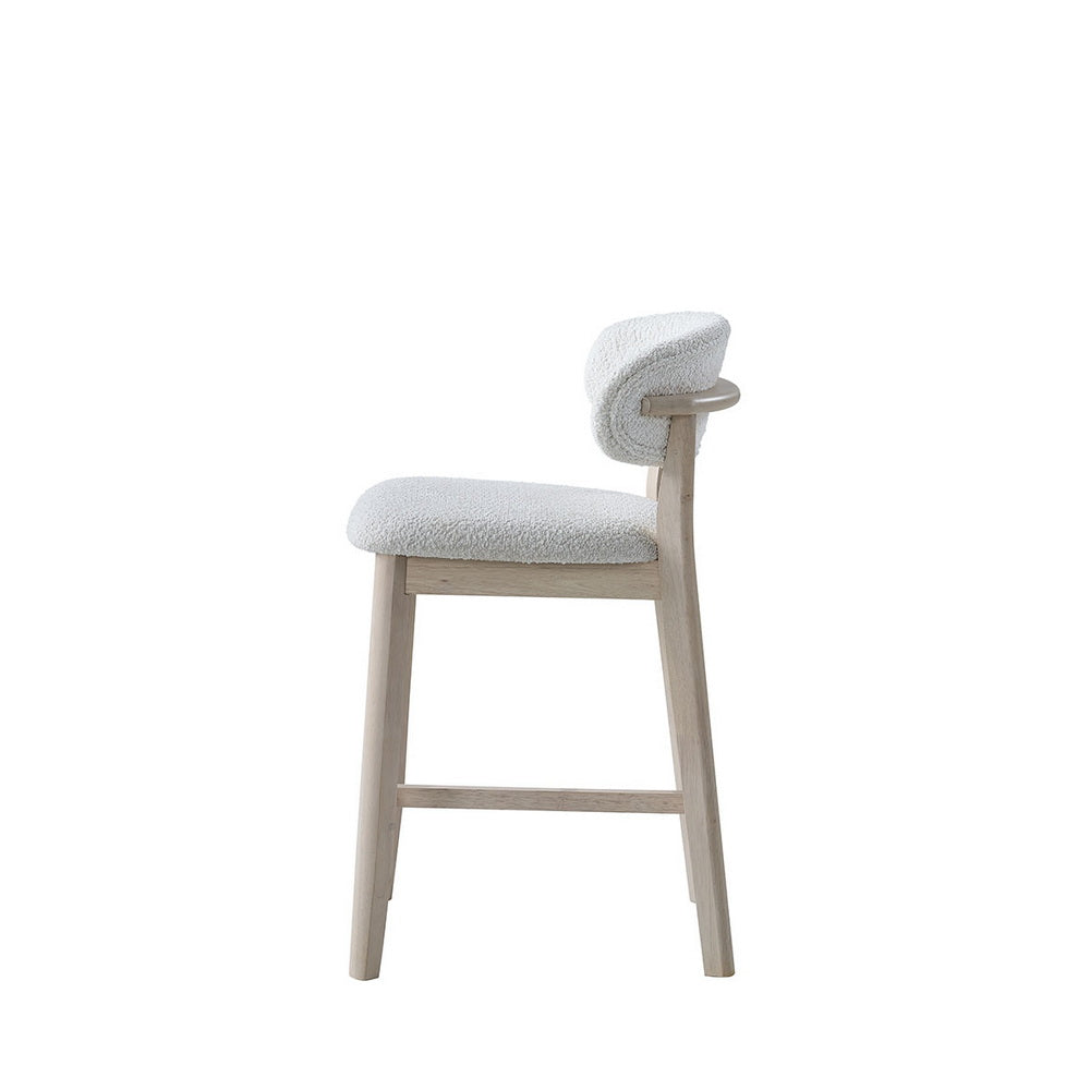ACTU Counter Stools Set of 2, 26” Upholstered Bar Stools, Solid Wood, Mid-Century Modern