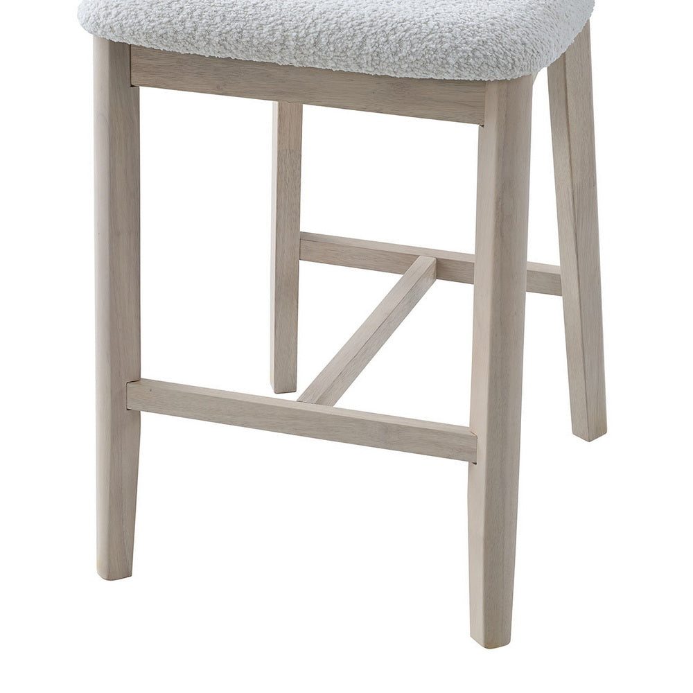 ACTU Counter Stools Set of 2, 26” Upholstered Bar Stools, Solid Wood, Mid-Century Modern