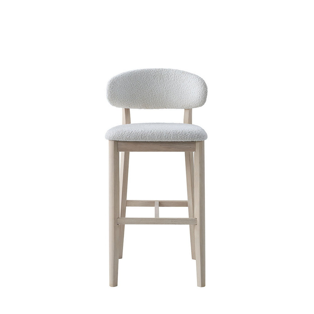 ACTU Bar Stools Set of 2, 30” Upholstered Bar Height Stools, Solid Wood, Mid-Century Modern