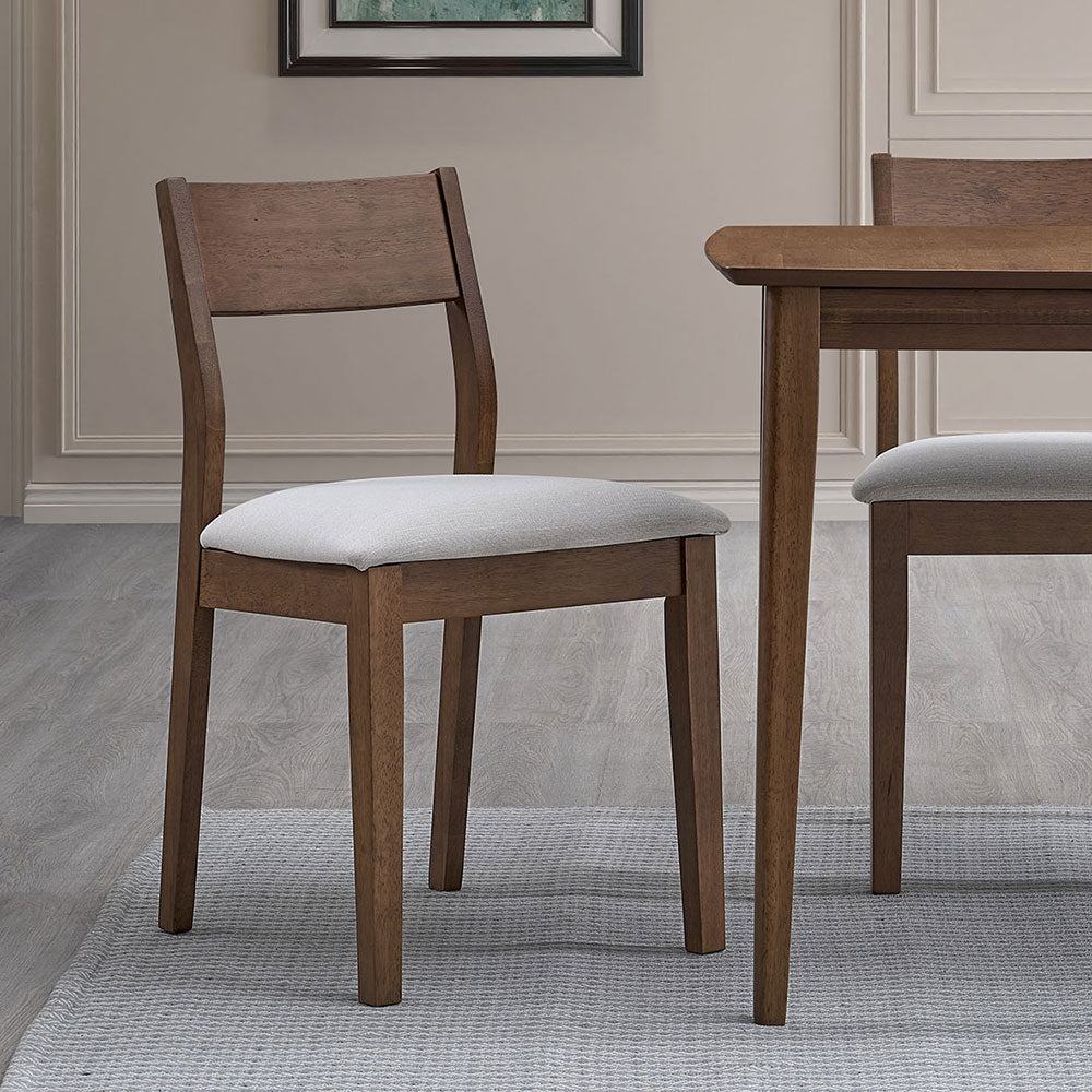 ACTU 59” Solid Wood Mid-Century Modern Dining Table Set for Small Spaces (Seats 4–6)