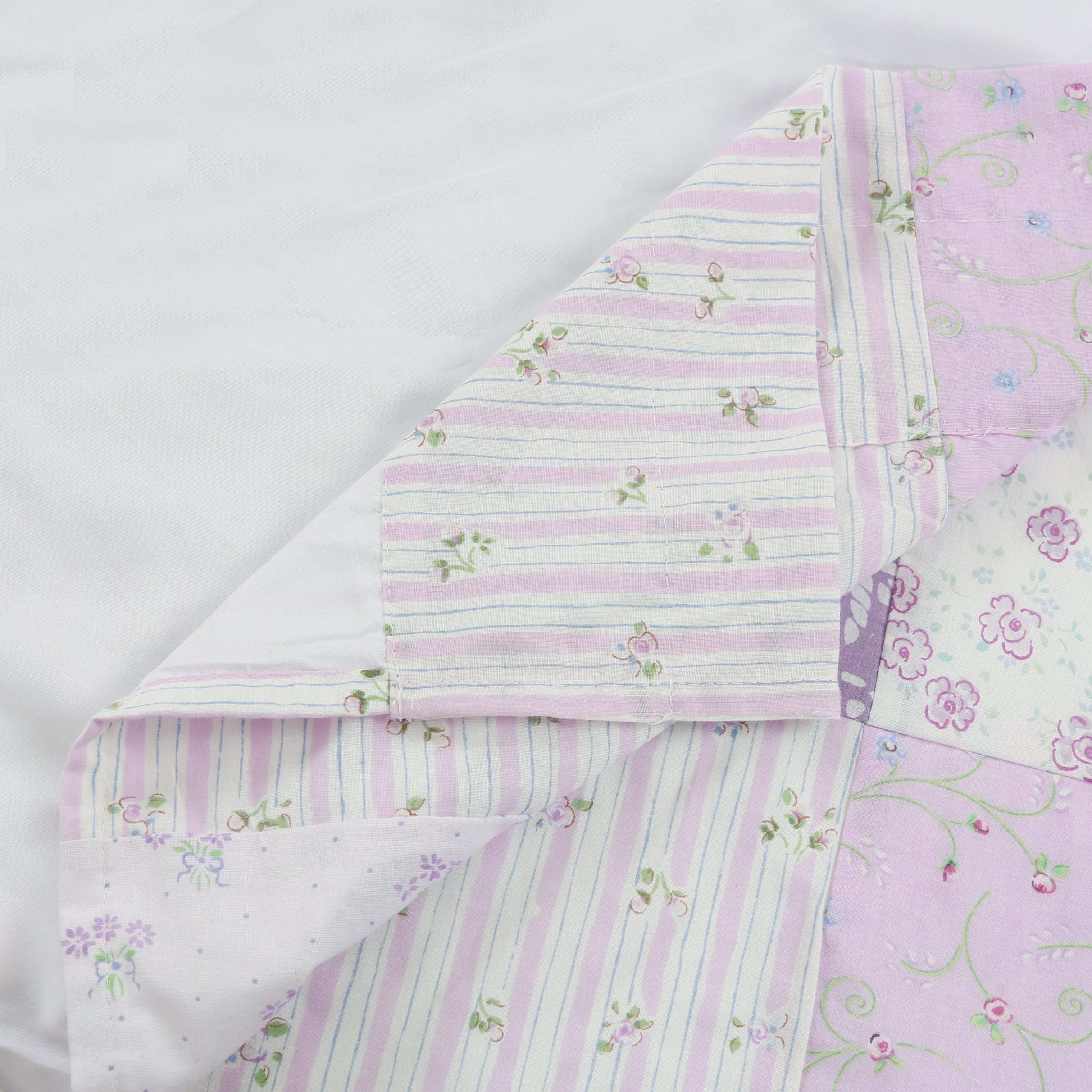 Love of Lilac Lavender Floral Patchwork Purple Window Curtain Panel/Drapes