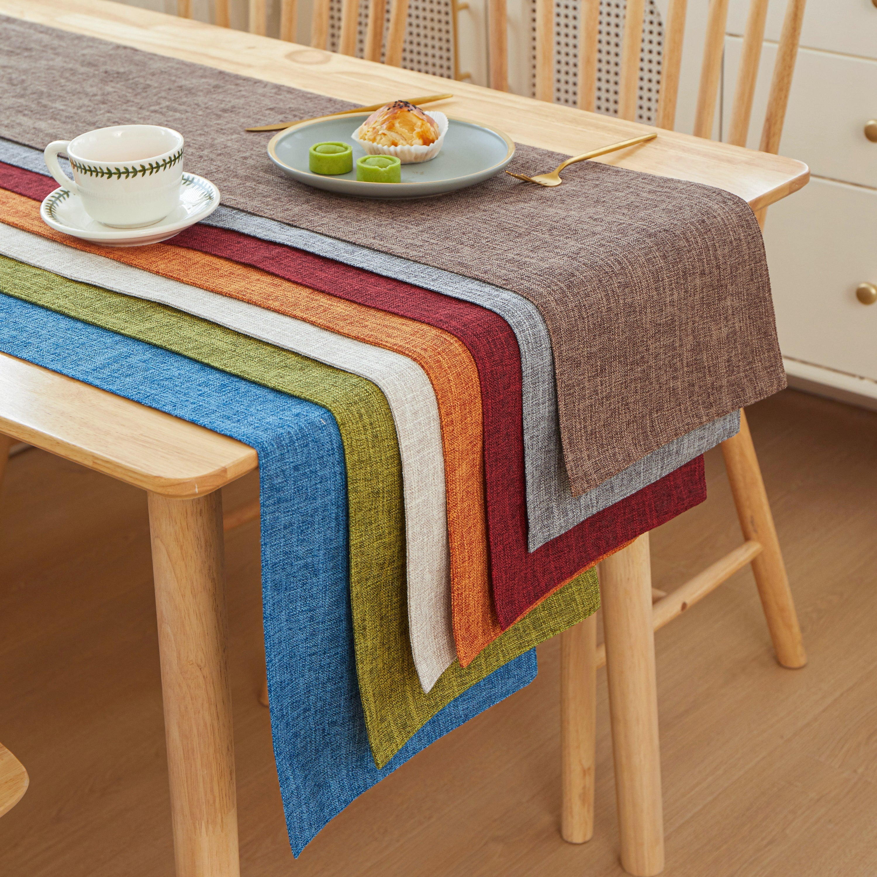 Table Cloth Flat Edges size 12"W x 71" L