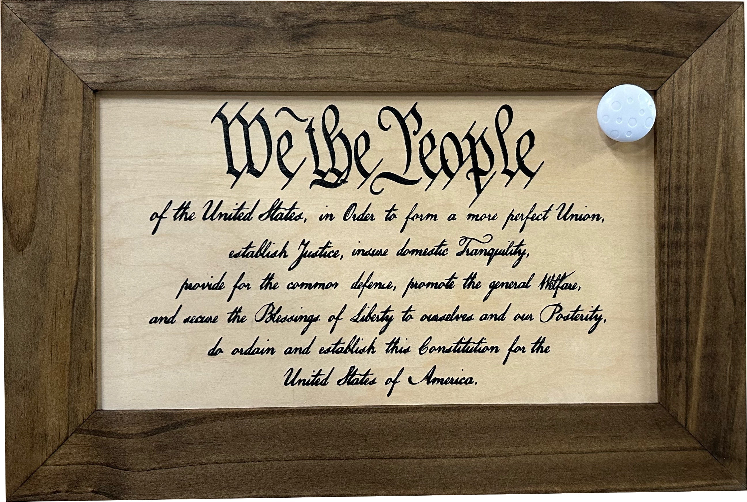 We The People Constitution Gun Concealment Furniture - Handcrafted Hidden Gun Storage Wall Decor - Hidden Safe Furniture with Magnetic Lock for Quick Access & Storage - Made in USA