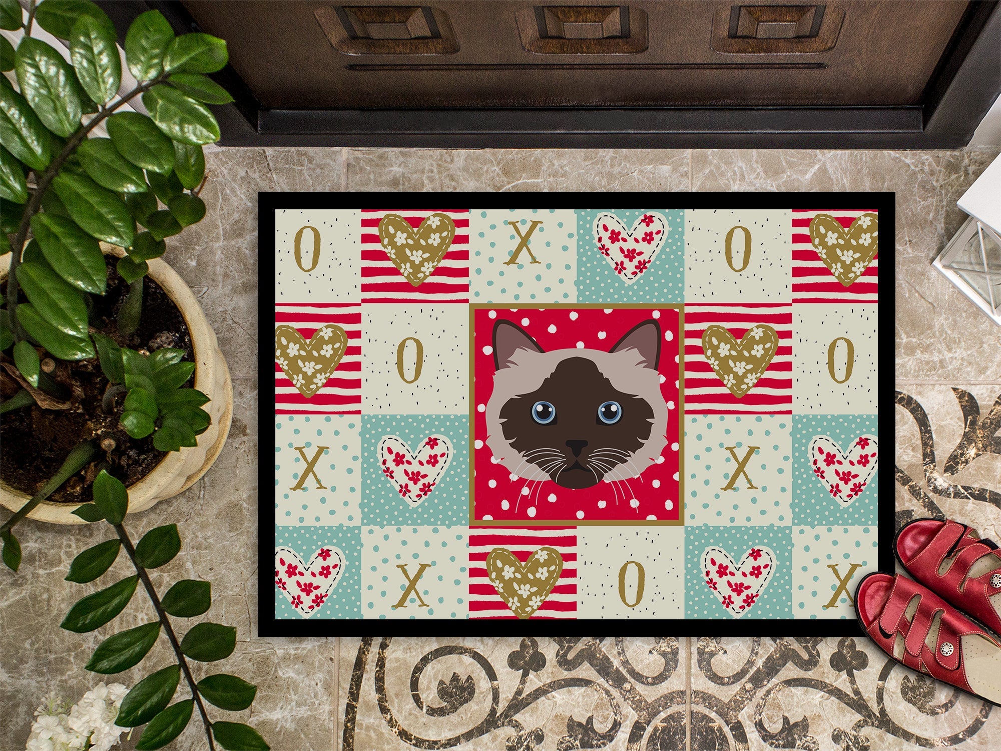 Birman Cat Love Doormat - 18x27 Decorative Floor Mat – Indoor/Outdoor Rug