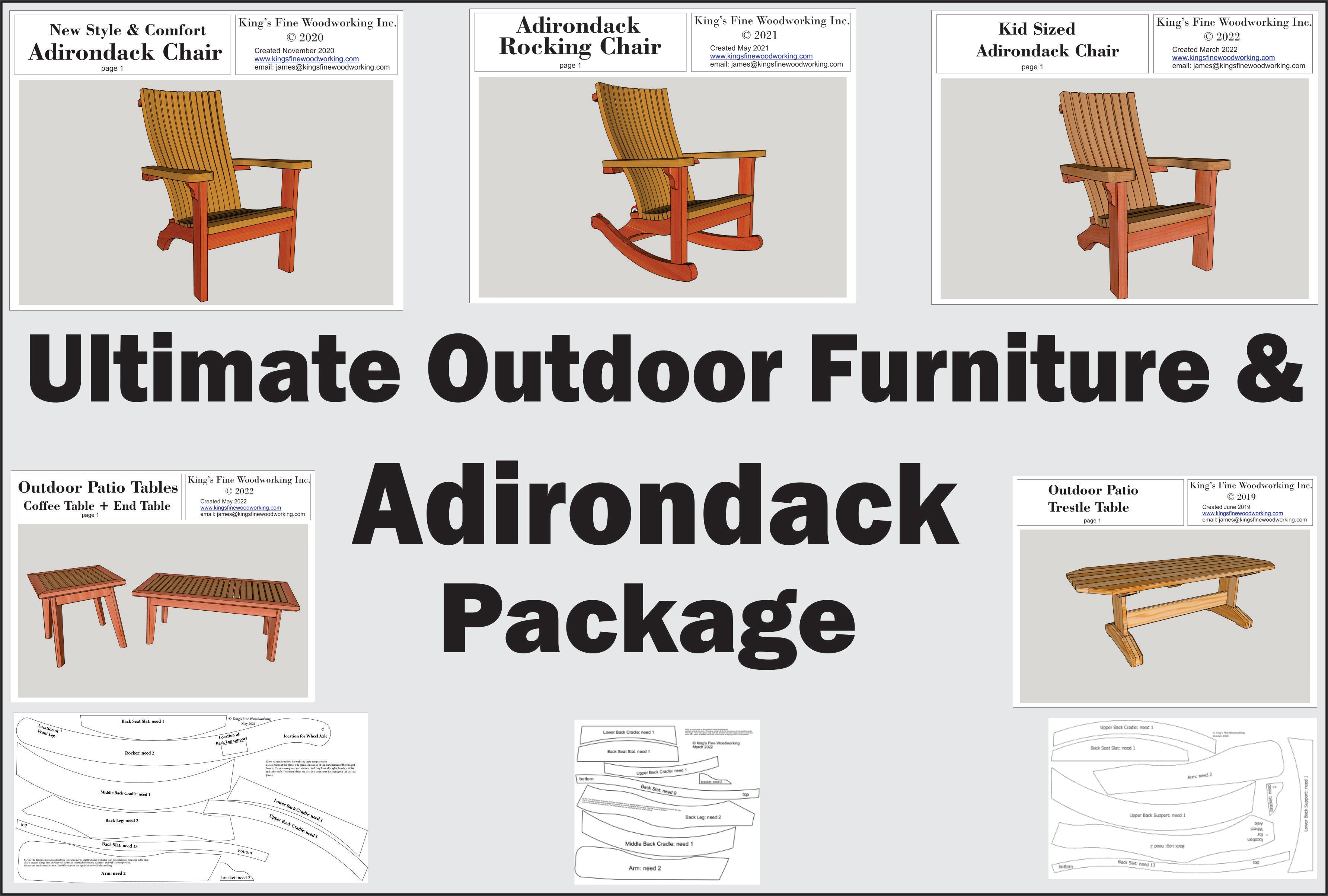 Total Outdoor Furniture & Adirondack Package Classic Style