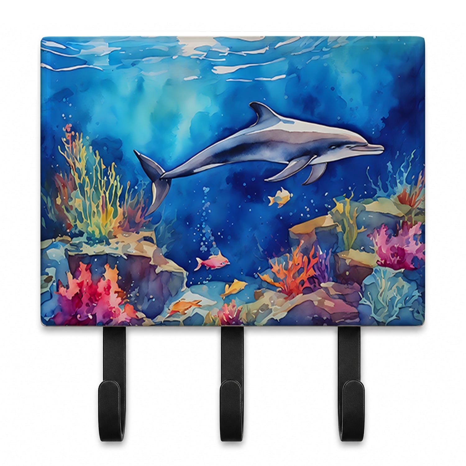 Dolphin Leash or Key Holder Wall Hooks, Coat Rack Wall Mount, for Hanging Keys, Towels, Aprons, Leashes