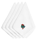 Christmas Ornaments Embroidered Cloth Napkins, Set of 4, Decorative Table Linens, Reusable Napkins EMBT2072NPKE