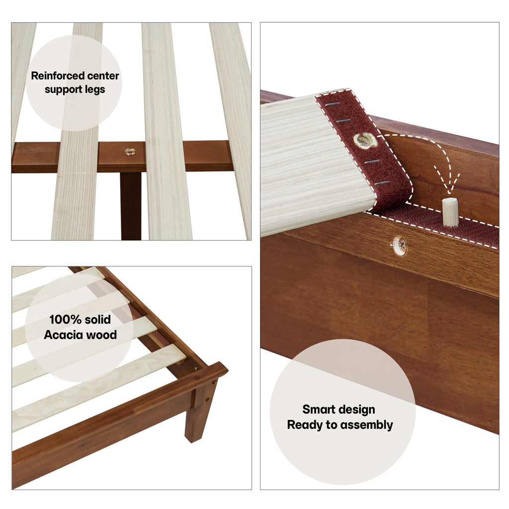 Kaylin Solid Wood Bed Frame