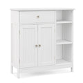 Bathroom Cabinet Floor Cabinet with Drawer and Open Compartments-White